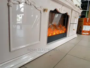 World Best Big Golden TV Stand With Drawers and Fireworks