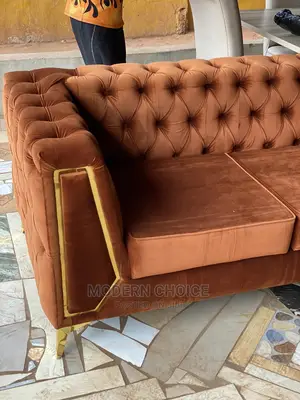 Set of Tufted Sofa With Accent 2 Chairs