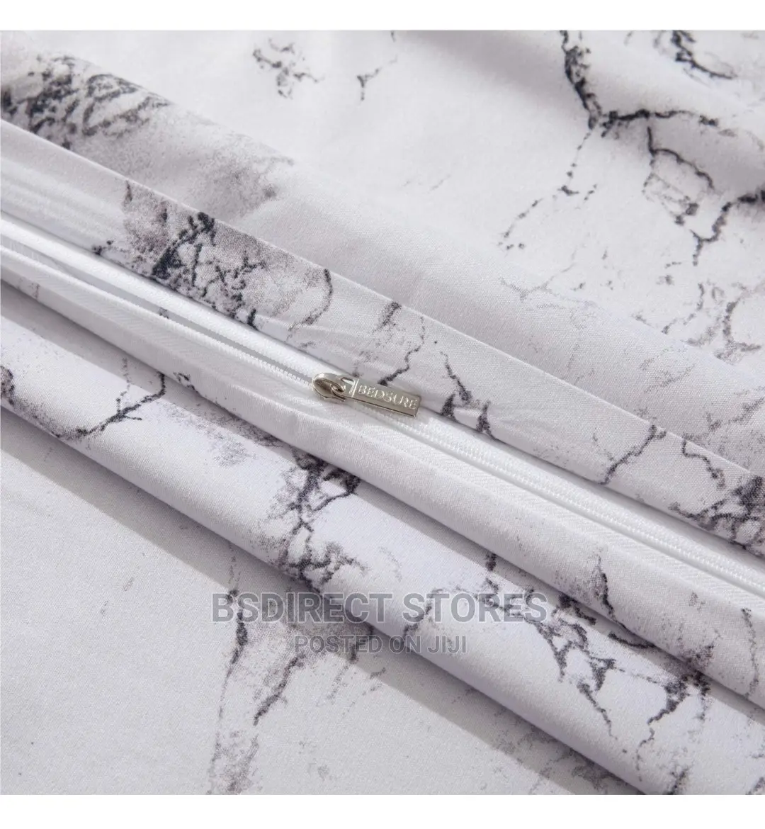 Bedsure Get Cozy Marble Pattern KING Duvet + 2 Pillowcases