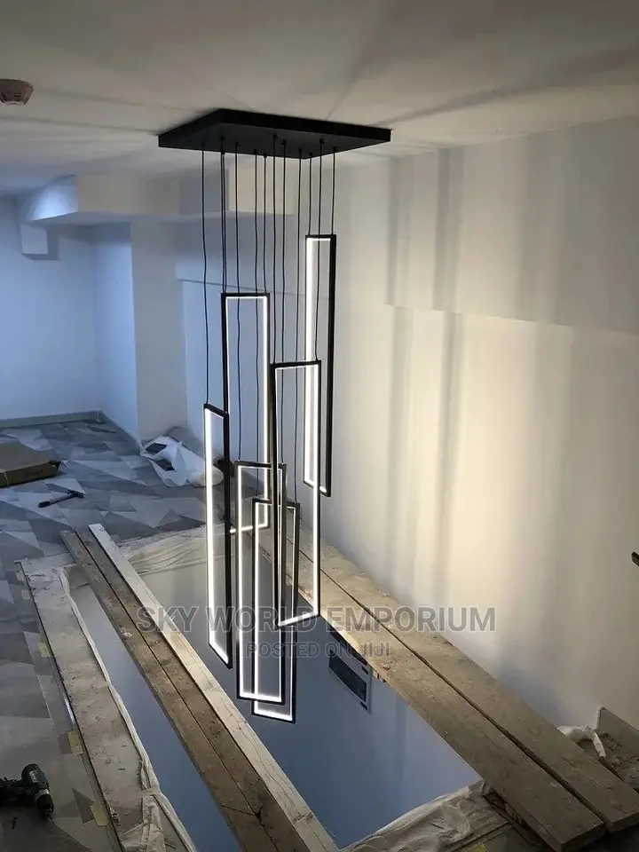 Modern LED Stair Long Chandelier