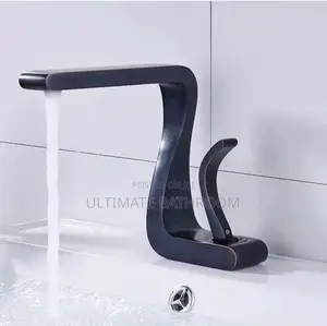 Matt Black Curve Basin Mixer Tap