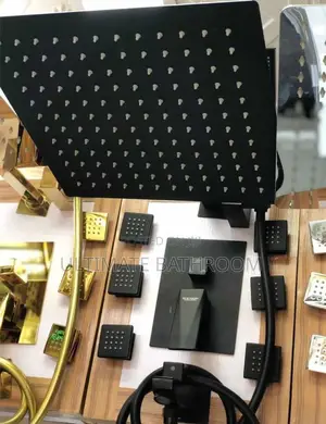 6ways Matt Black Conduit Shower