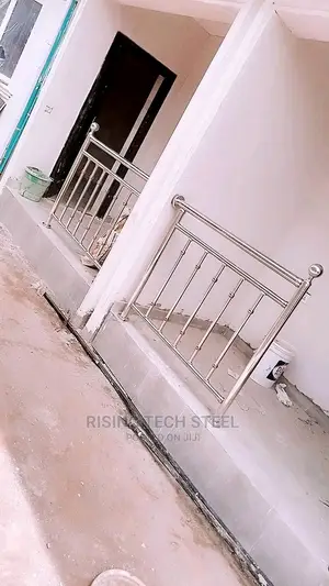 Stainless Handrail With Double Ring Ball Gold