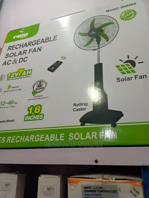 7ah 12V Rechargeable Solar Fan