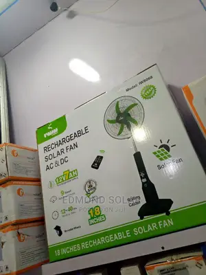 7ah 12V Rechargeable Solar Fan