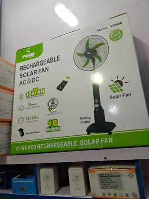 7ah 12V Rechargeable Solar Fan