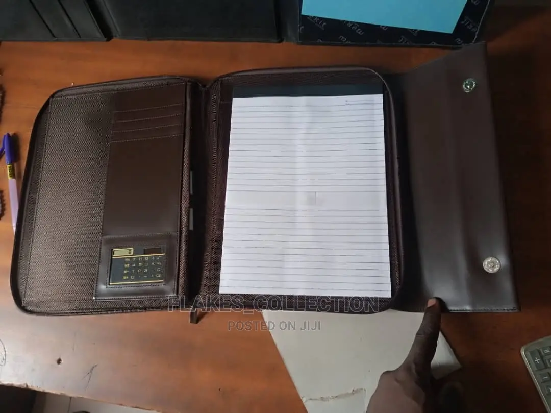 Leather Conference Folder Bag