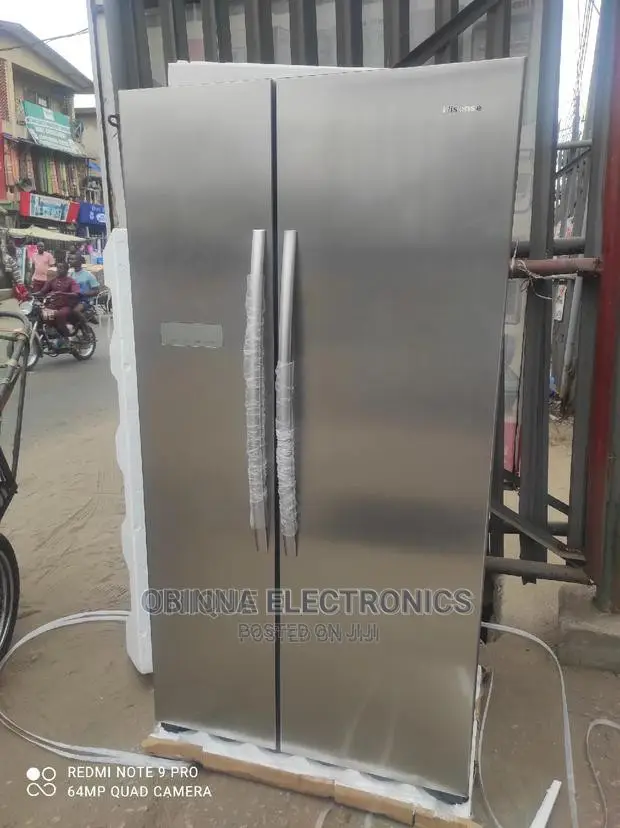 Brand New HISENSE SIDE-SIDE FRIDGE/520L/External/Silver/