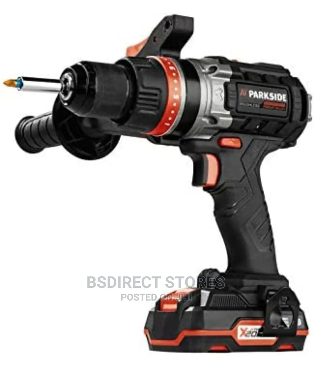 Parkside Cordless Hammer Drill 20v With Case 60 Piece Bits
