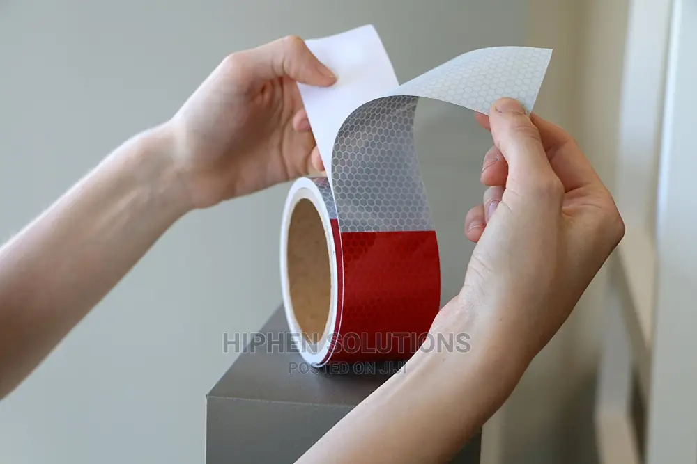 Safety Reflective Tape - Red & White - 2 Inches By 5 Yards