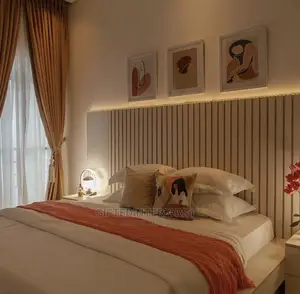 6 by 6 Bed Frame With Wall Cladding and Led Light