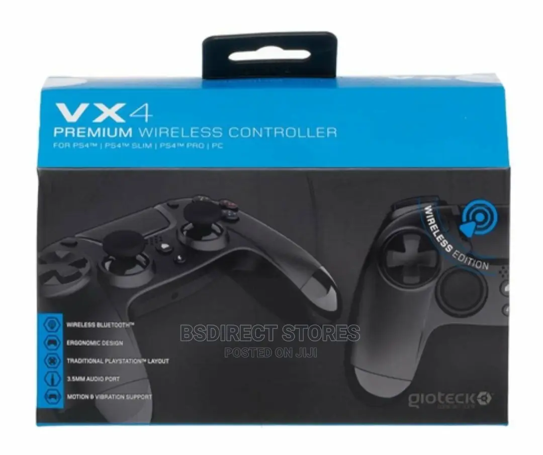 Gioteck VX4 Wireless Black Controller on Playstation 4