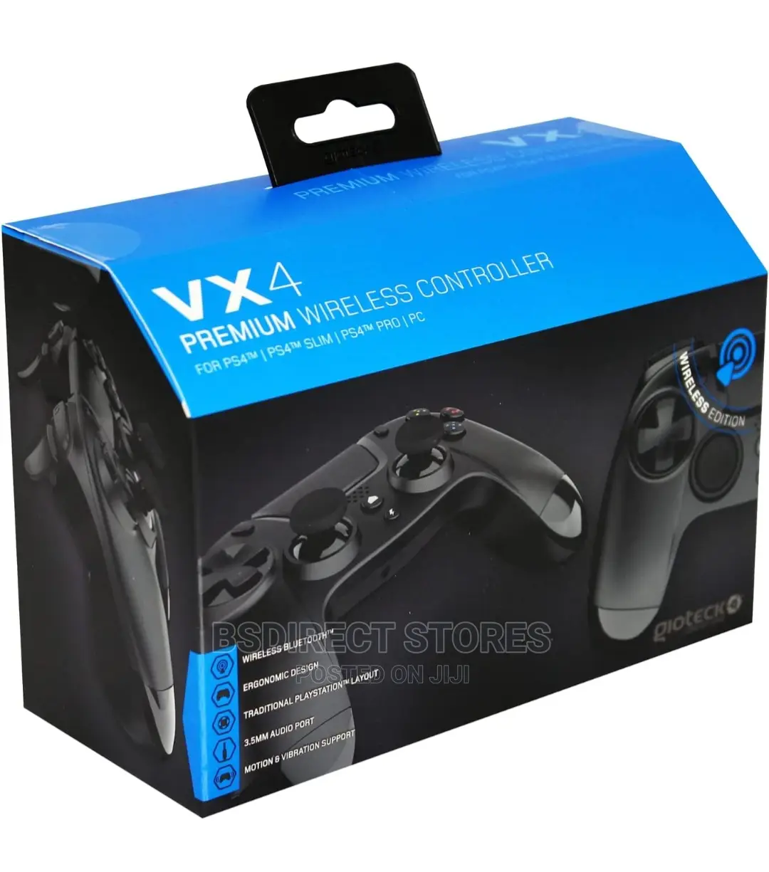 Gioteck VX4 Wireless Black Controller on Playstation 4