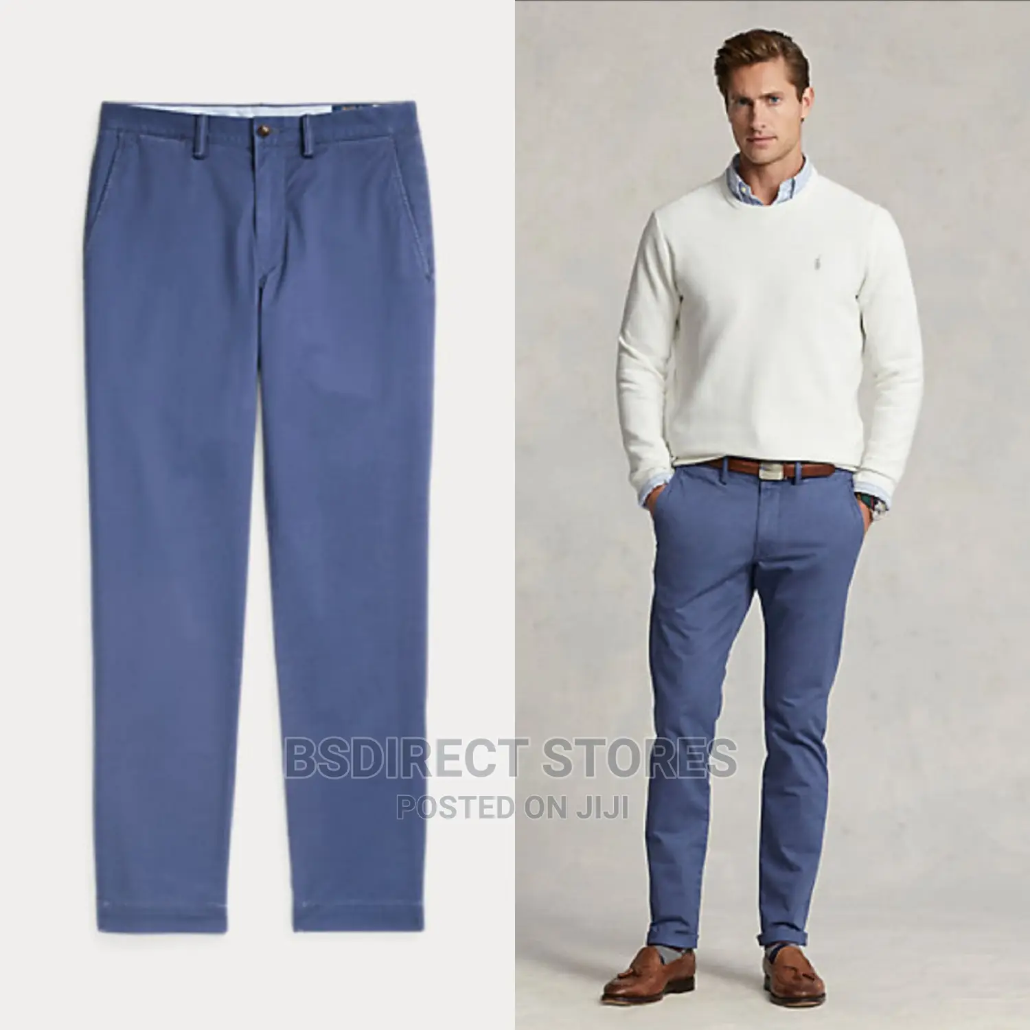 POLO RALPH LAUREN Navy Slim Fit Stretch Pant Casual Trouser