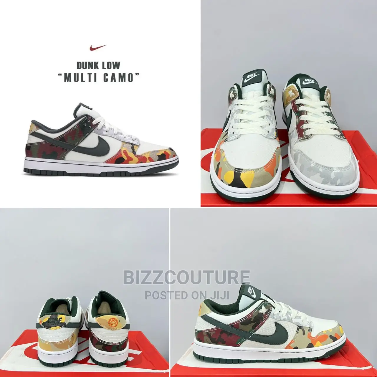 Original Nike Sb Dunk Low Multi Camo Available in Store