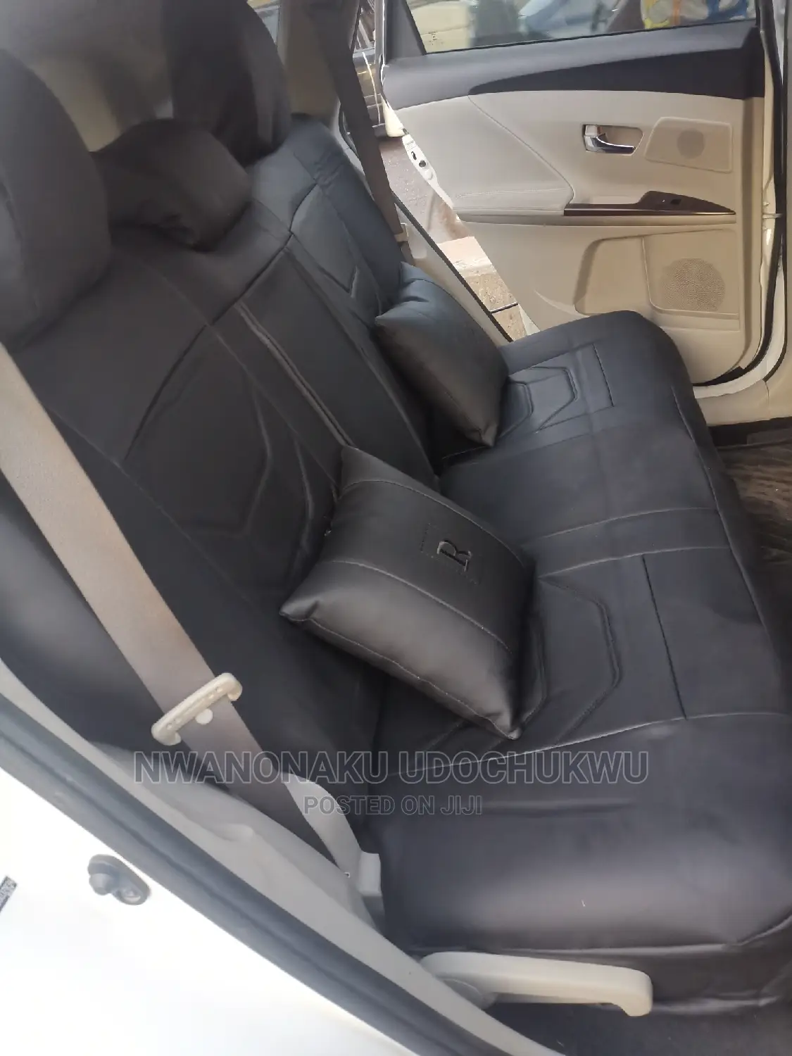 Plain Black Leather Seat Cover