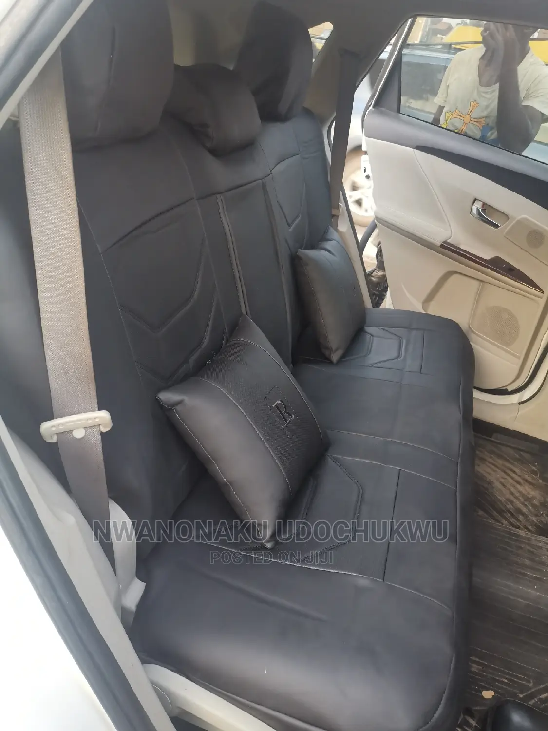 Plain Black Leather Seat Cover