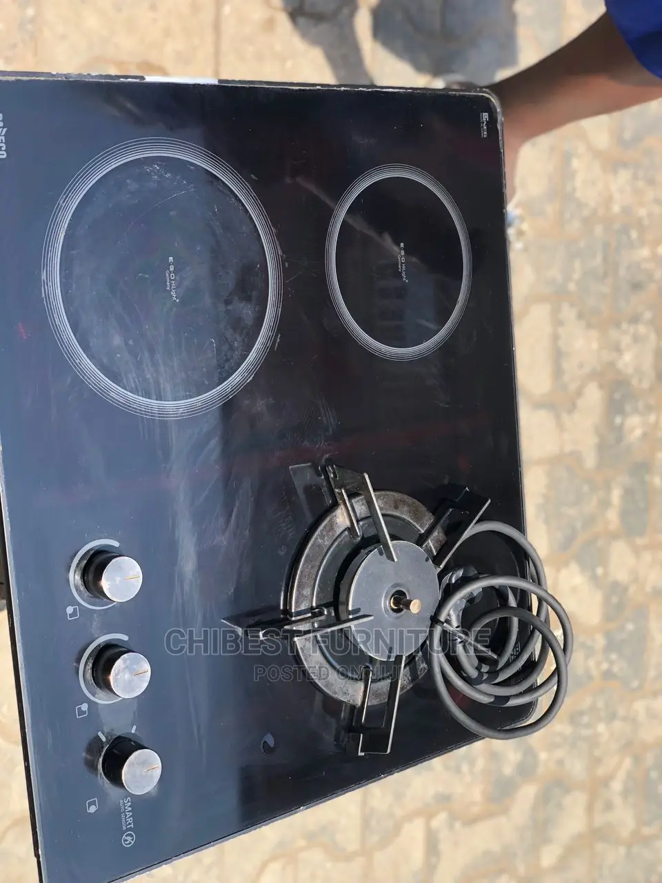 Quality Imported 2 Electric Burner and One Gas Combination.