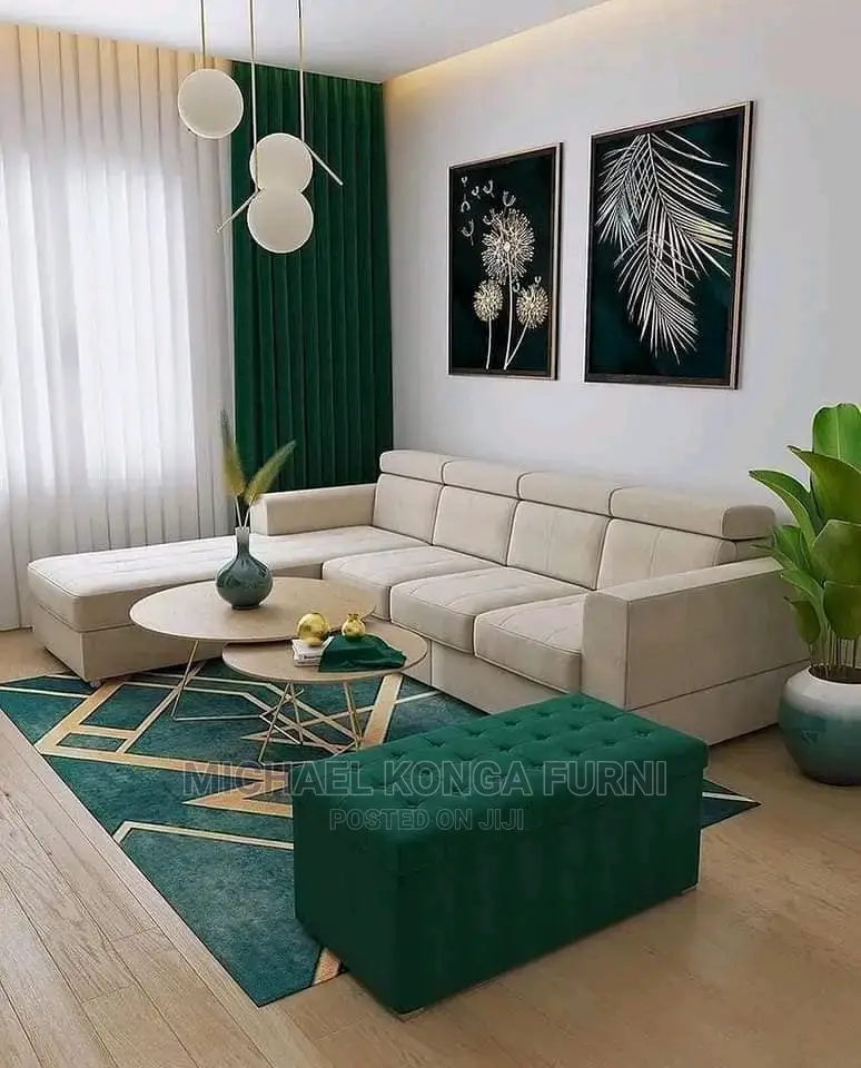 Beautiful L Shape With Ottoman