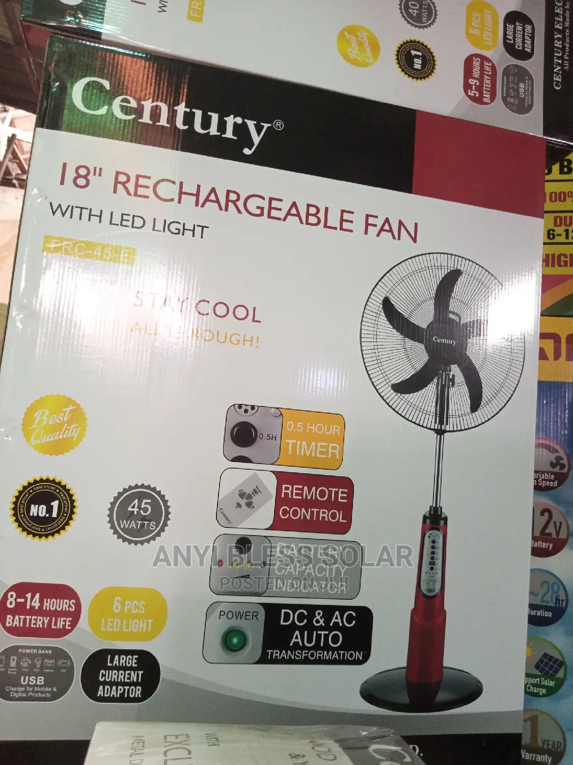 Rechargeable Fan 18"