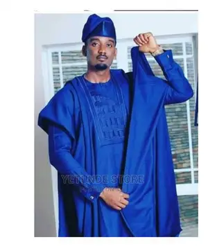 Blue Agbada Native Design for Men