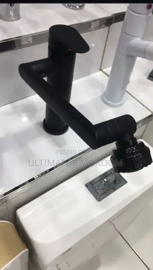 Black Adjustable Basin Mixer