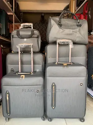 Set of 6 Leather Luggage Box