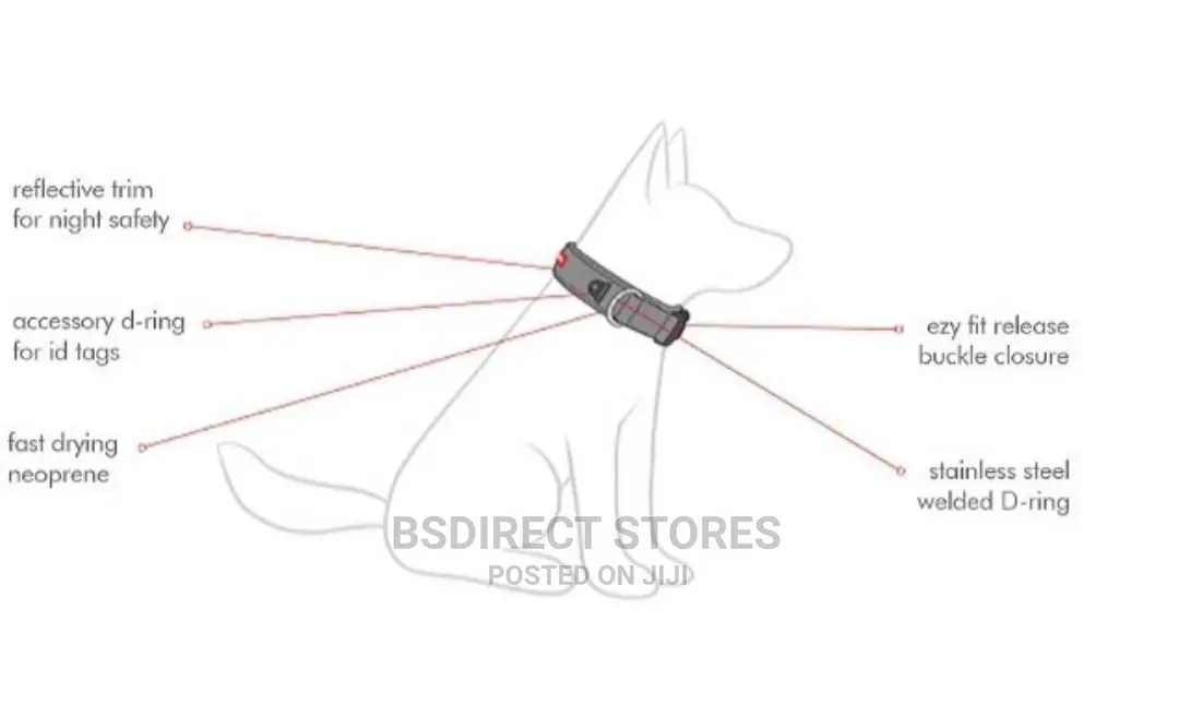 Ezydog RED SMALL Neo Classic Collar Strong Reflective