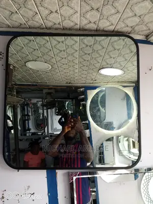 Black Frame Square Mirror