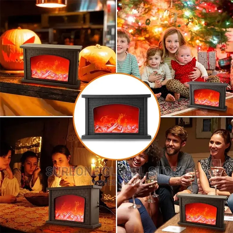 LED Fireplace Flame Lantern