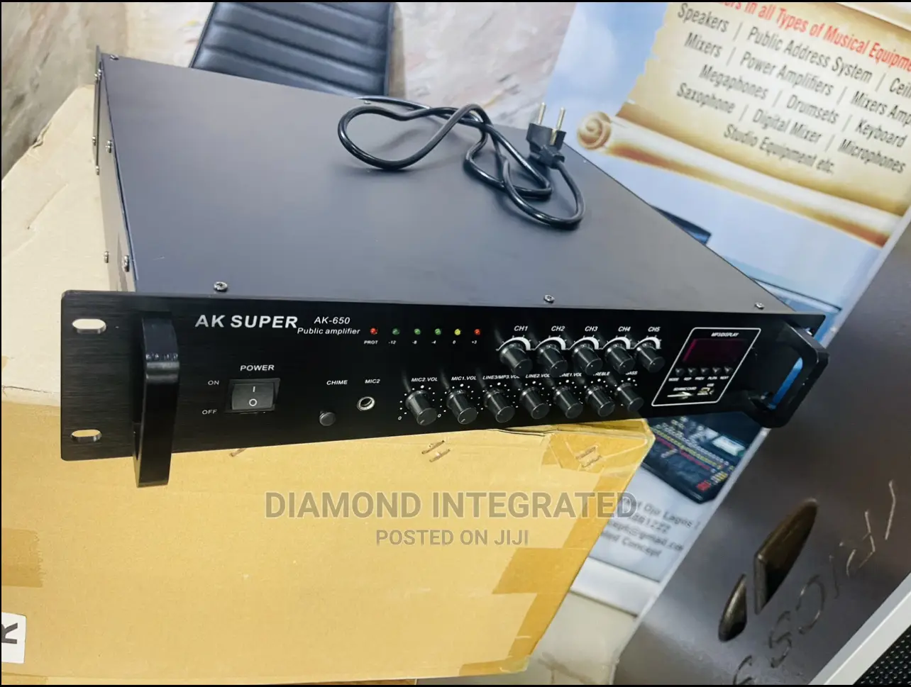 2500 Watts 5 Zone Bluetooth Amplifier