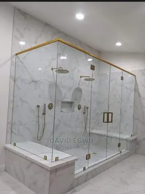 Shower Enclosure Woth Gold Accessories