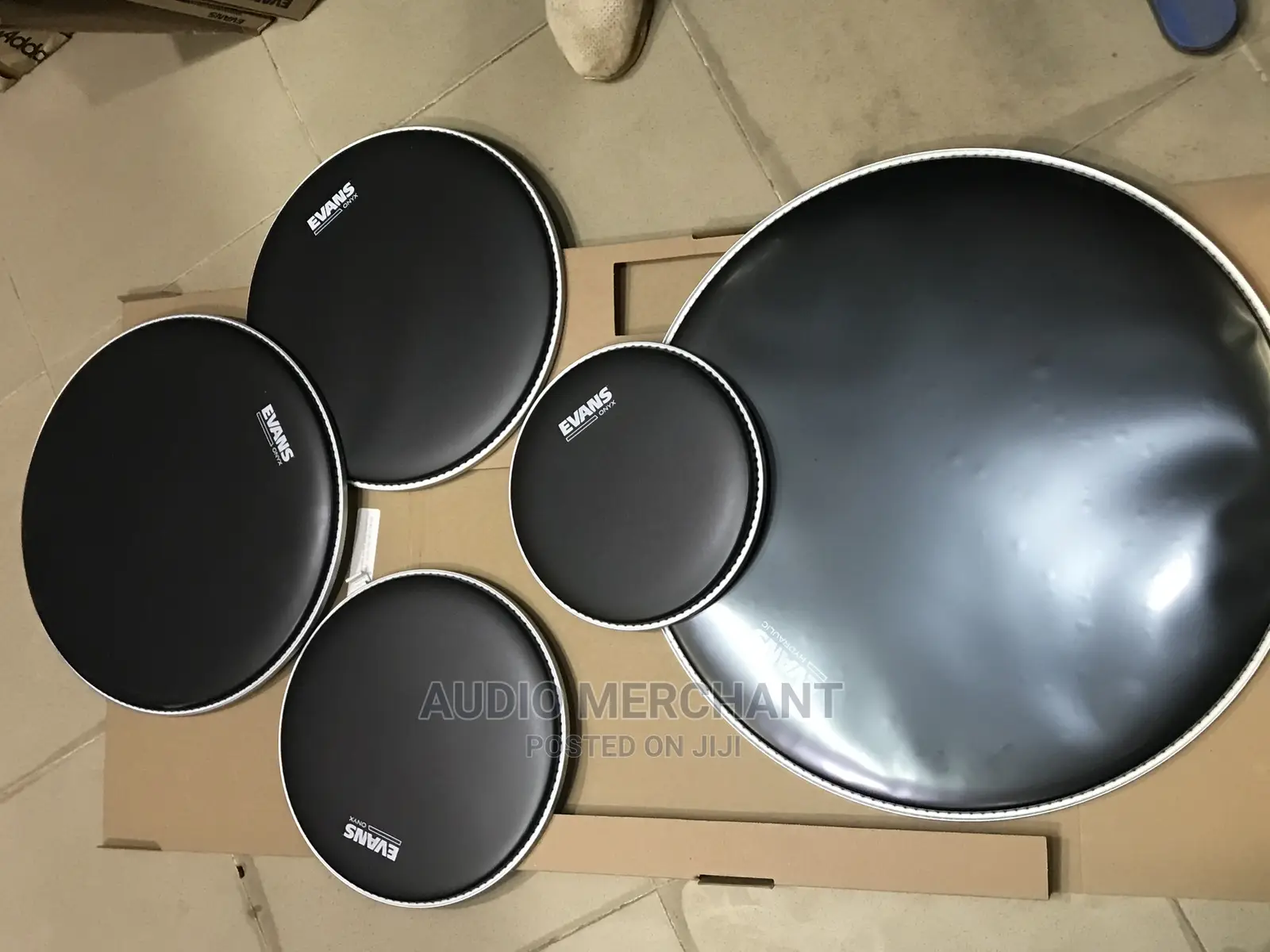 5 Piece Evans Drum Head Black Color