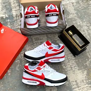Original NIKE AIR MAX WHITE/RED Sneakers Available in Store