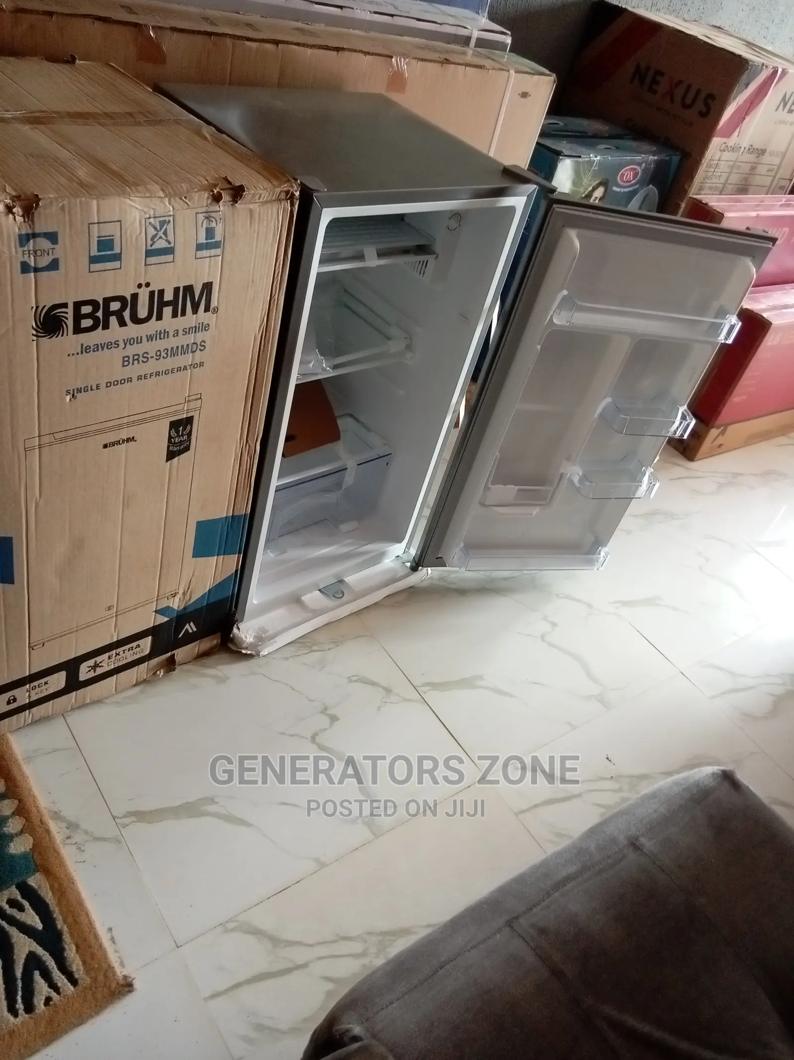Portable Bruhm Refrigerator BRS-93MMDS/Brand New-Silver