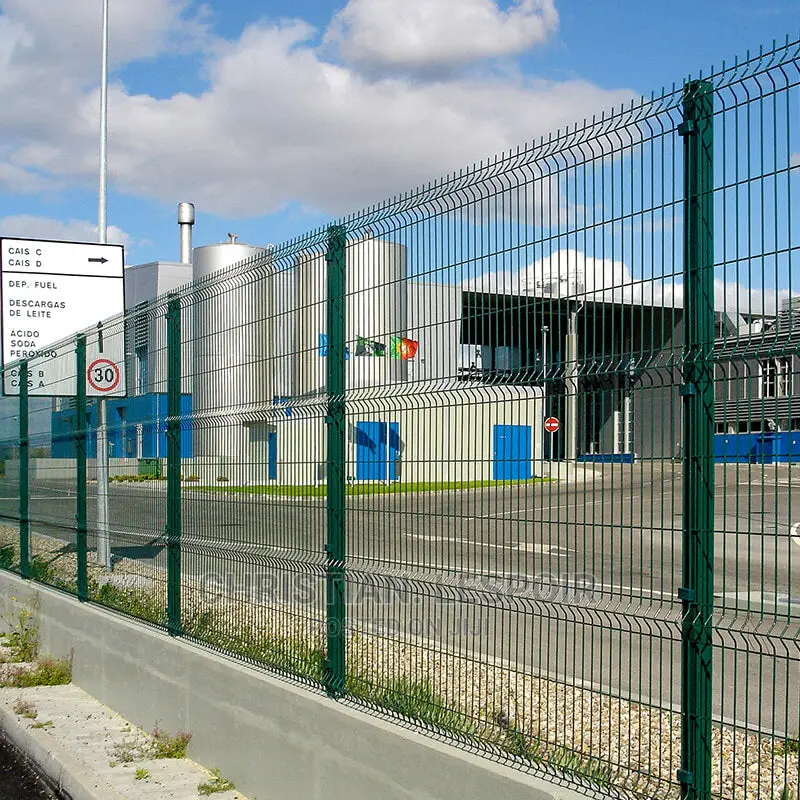 Fence With Wired Mesh