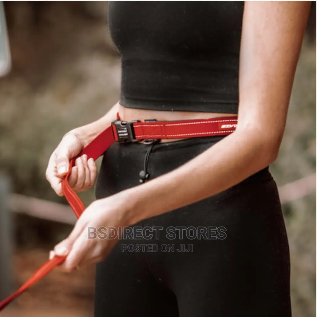 Ezydog RED Road Runner Lengthy Handsfree Zeroshock Dog Leash