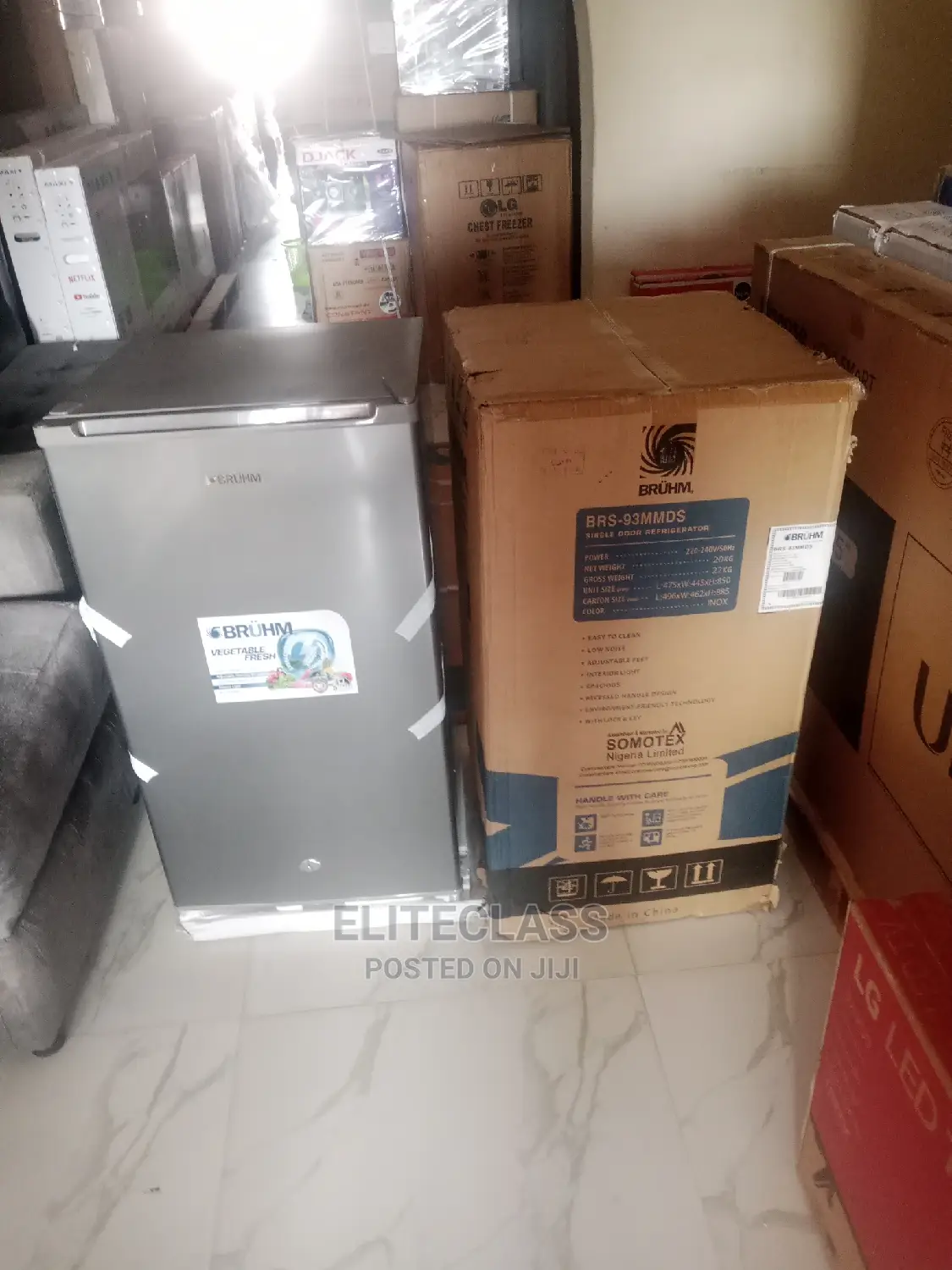 Eco Friendly Bruhm 93ltrs Refrigerator With Key and Lock