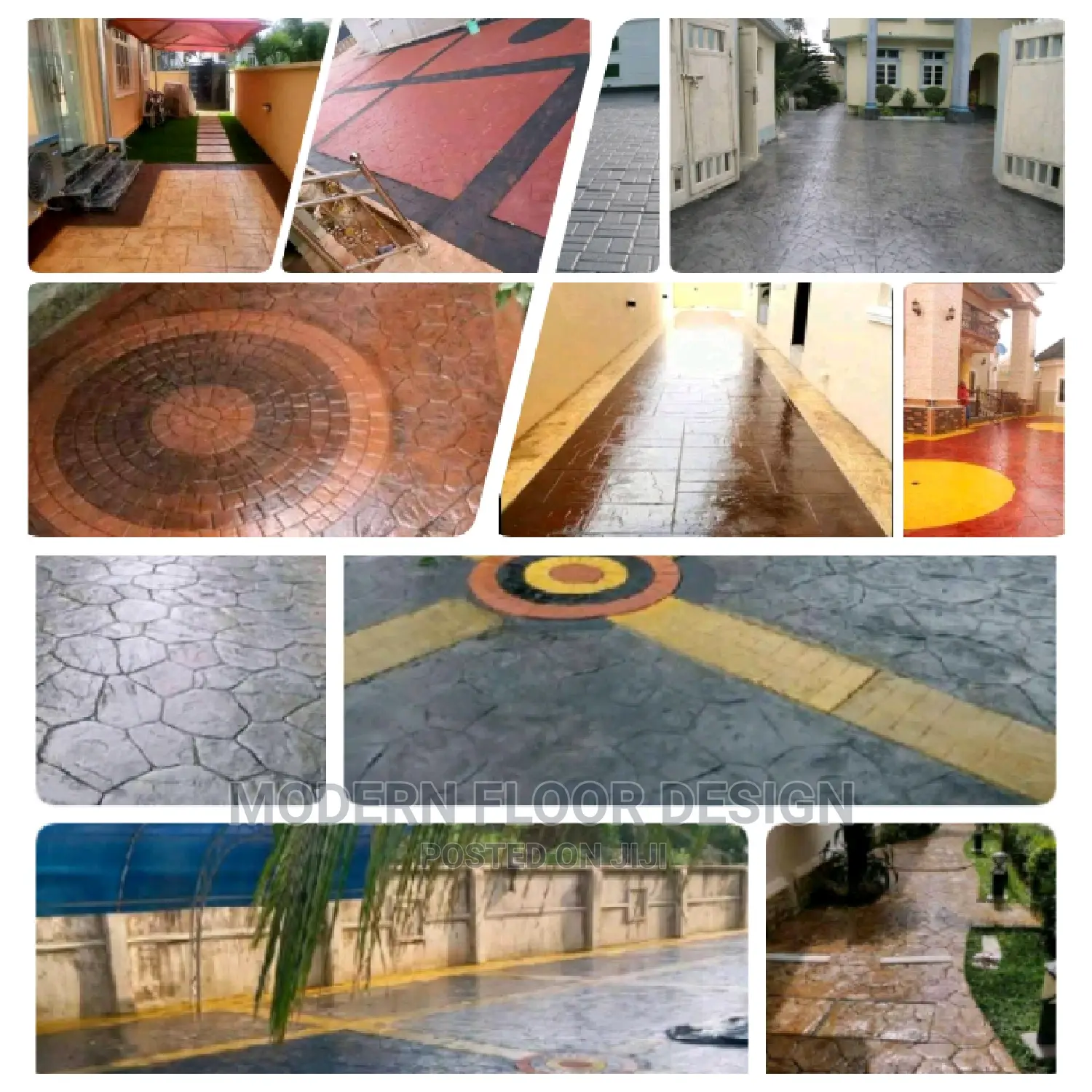 Long Exquisite Concrete Stamps Floor