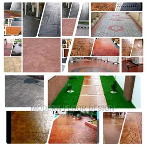 Long Exquisite Concrete Stamps Floor