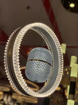 Quality Ceiling Mounted Ring Chandelier Dropping Light.