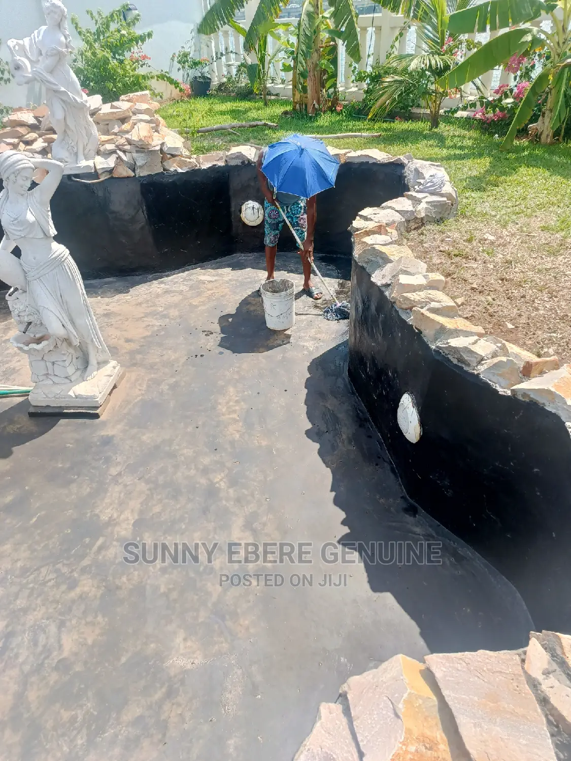 Koi Fish Pond Epoxy Painting and Swimming Pool Epoxy Coating