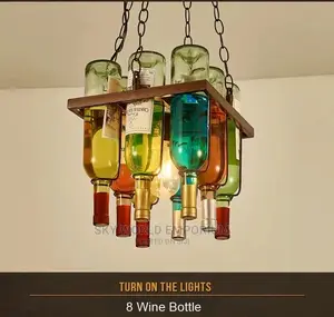 Glass Wine Bottles Restaurant Lighting Pendant
