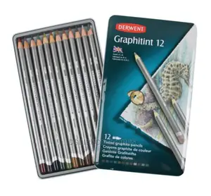Derwent Graphitint Tinted Graphite Drawing Artists Pencil 12