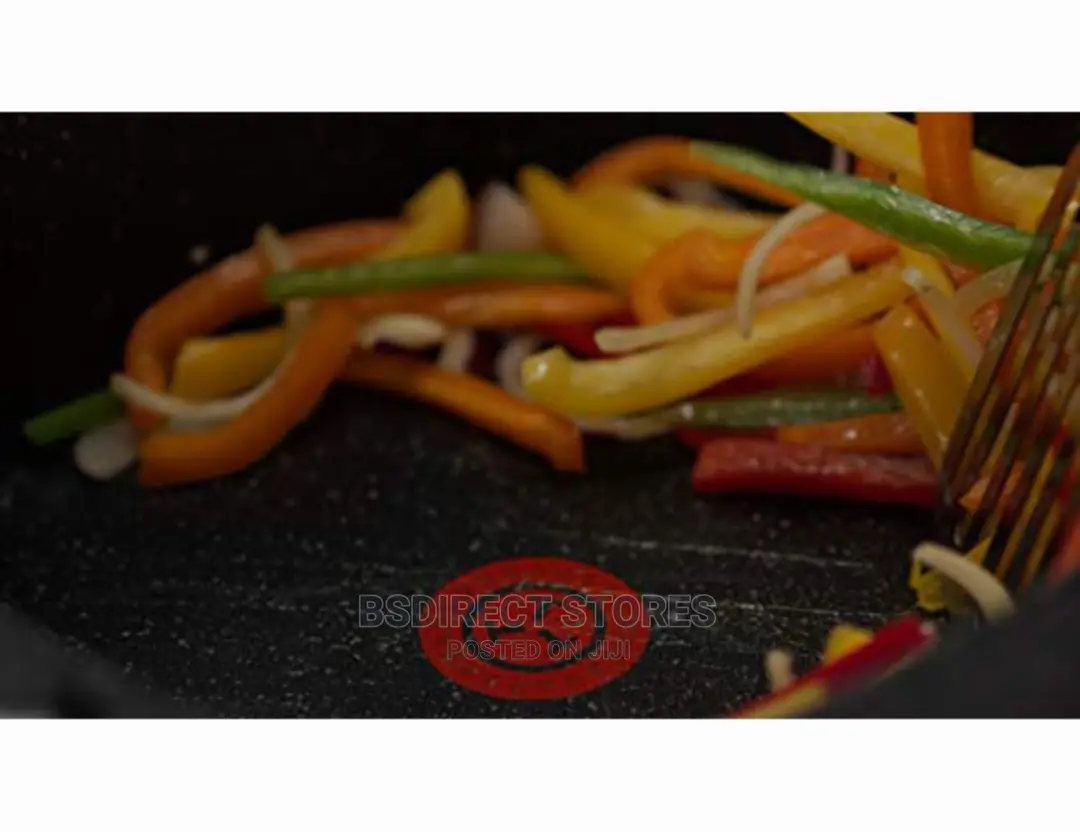 Tefal Titanium Excel Wok Pan, Thermo-spot Stone Effect, 28cm