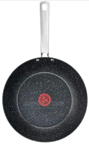 Tefal Titanium Excel Wok Pan, Thermo-spot Stone Effect, 28cm