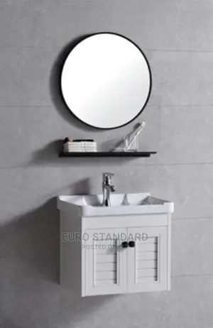 Luxury White Hand Wash Cabinet Set