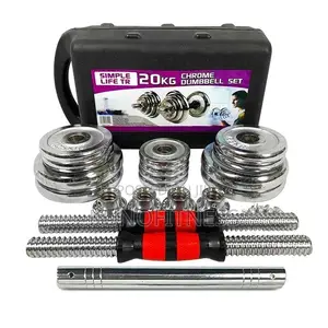 Adjustable 20kg Dumbbell Set With Carry Case Steel