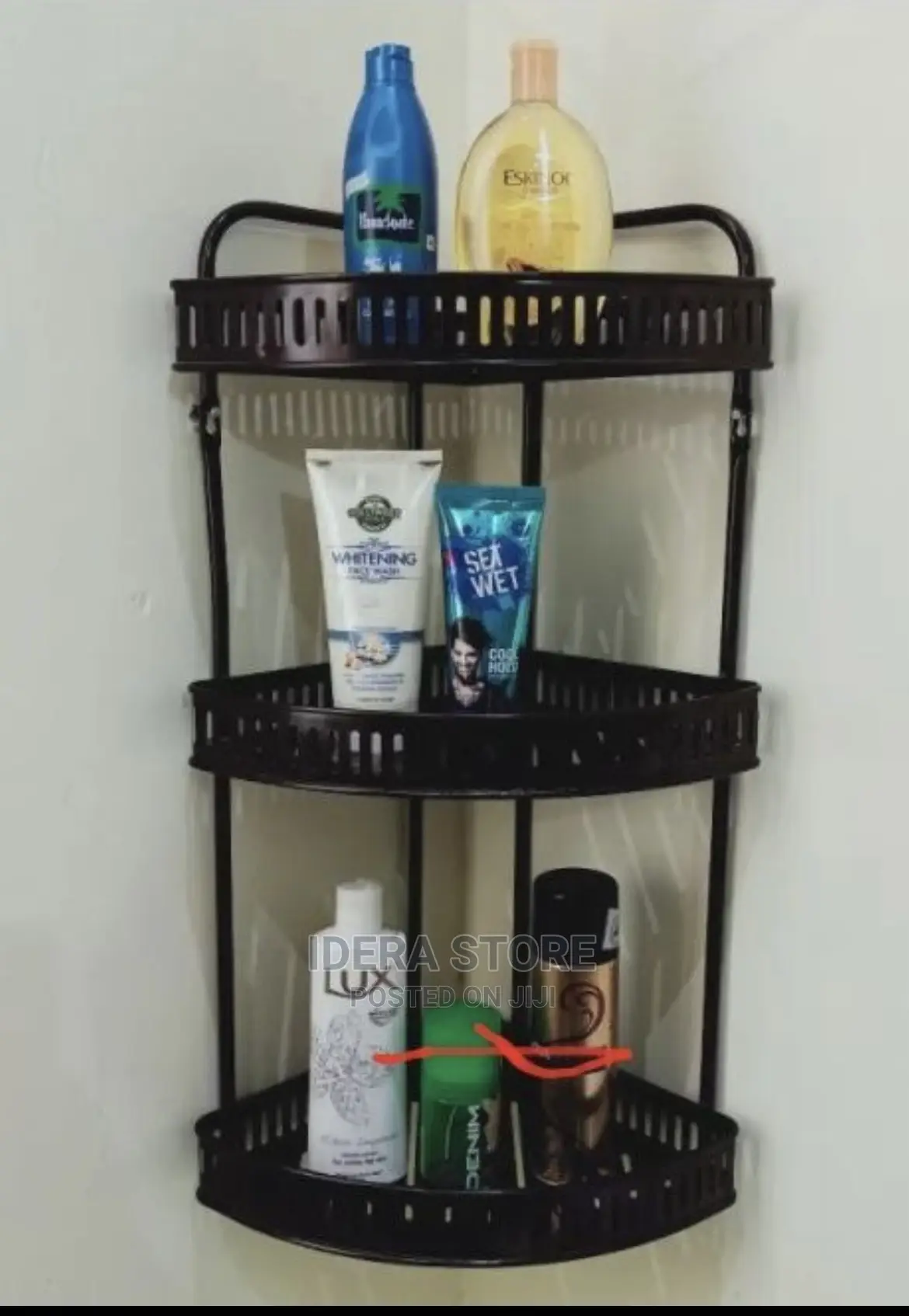 3 Layer Bathroom Corner Rack Wall Storage Shelf for Kitchen