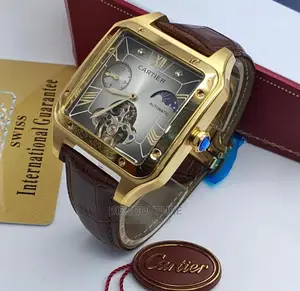 Original CARTIERS Leather Strap Watch Available in Store